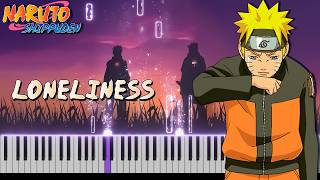 Naruto Shippuden OST  Loneliness  Piano Cover FREE MIDI [upl. by Inness]