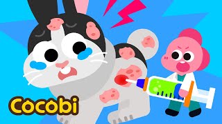 The Rabbit Has Skin Disease Lets See a Doctor  Cocobi Animal Hospital Cartoon for Kids [upl. by Primaveras]