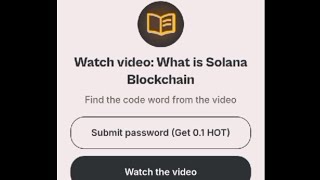 What is Solana BlockchainHOT Wallet Secret Video CodeHotwallet​ [upl. by Sontich287]