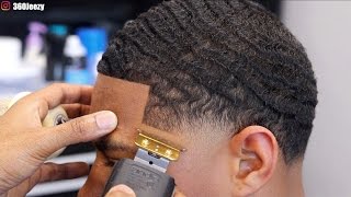 BARBER TUTORIAL 360 WAVE  MID TAPER  EASY TO FOLLOW STEPS [upl. by Emile]