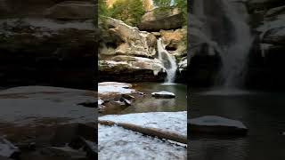 Cedar Falls at Hocking Hills State Park Ohio USA nature hockinghillsstatepark waterfall [upl. by Sinai]