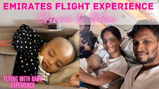 Emirates flight experience  Chennai to Dubai Emirates  baby bassinet  Emirates food experience [upl. by Urbani]