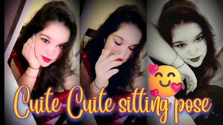 Simple Cute selfiy Sitting Poses  Selfie Poses for girls l Simple poses for girls  Sitting Poses [upl. by Dreher]