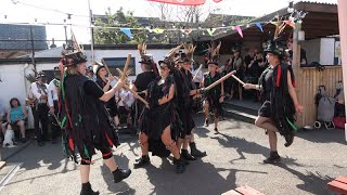 Styx of Stroud Border Morris dance quotBrimfieldquot during Bromyard Folk Festival 2023 [upl. by Oinigih1]