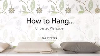 How to Hang Wallpaper by Brewster Home Fashions [upl. by Betteanne]