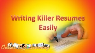 Resume Resumes  Writing Killer Resumes [upl. by Renat731]