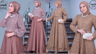 Model gamis brokat terbaru 2024 [upl. by Kahcztiy]