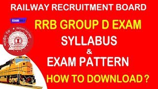 Railway group D syllabusexam pattern 2020  RRB group d exam syllabusexam pattern 2020 Railway [upl. by Acinot]