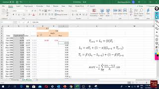 Forecasting 13 Holts trend method forecast double exponential smoothing [upl. by Pederson]