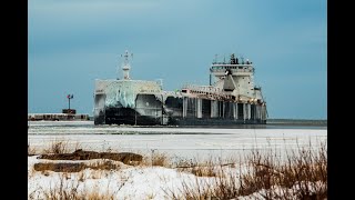 The John J Boland is Arriving for Layup to a FROZEN Superior Canal Tugs to the Rescue Last ship [upl. by Inimod]