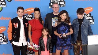 Cast of quotThe Thundermansquot 2018 Kids Choice Awards Orange Carpet [upl. by Annahsar227]