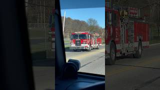 Newark Ohio Div Of Fire Ladder 2 Responding [upl. by Nosduh569]