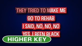 Amy Winehouse  Rehab  Karaoke Higher Key [upl. by Chaunce]