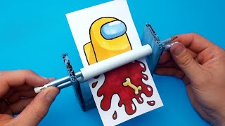 AWESOME amp COOL AMONG US ARTS amp PAPER CRAFTS TO TRY [upl. by Terraj]