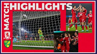 Match Highlights  Boro 3 Norwich City 1  Matchday 35 [upl. by Nylirad]