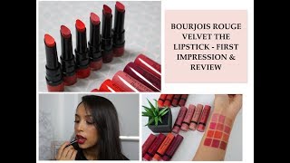 Bourjouis Rouge Velvet The Lipstick  First Impression amp Review [upl. by Razaele]