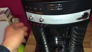 Einstellung der AutoAbschaltung DeLonghi Magnifica ESAM Kaffeevollautomat Bedienung Anleitung [upl. by Jayme740]