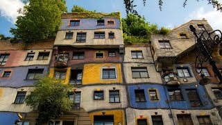 Hundertwasser House Vienna  Austria  4K [upl. by Ulrick]