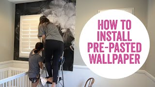 How to Apply Prepasted Wallpaper for beginners [upl. by Roswald]