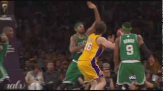 Rasheed Wallaces clean block over Pau Gasol [upl. by Shah]