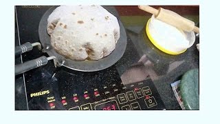 Philips induction cooktop  make chapati  Roti video [upl. by Llenart966]