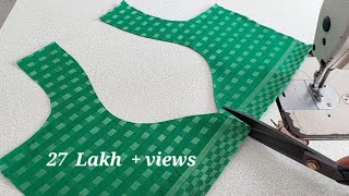 Blouse design  Blouse Back Neck Design  Cutting And Stitching blouse design  blouse ki design [upl. by Odraode]