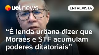 Gilmar fala de Moro Musk descriminalização da maconha íntegra da entrevista com ministro do STF [upl. by Annoyek189]