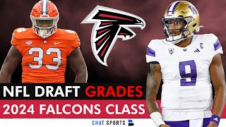 Falcons Draft Grades All 7 Rounds From 2024 NFL Draft Ft Michael Penix amp Ruke Orhorhoro [upl. by Nosmas]