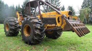 John Deere 540A Log Skidder [upl. by Ylera]