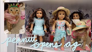 Peanut Helps Open American Girl Package  Kelli Maple [upl. by Noremak]