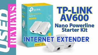 TPLink AV600 Internet Range Extenders Nano Powerline Starter Kit [upl. by Nanam]