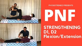 PNF Strengthening Technique D1 amp D2 Flexion Extension For Upper and Lower limb physiotrendz [upl. by Llenad]