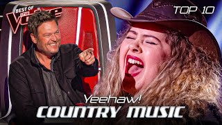 Incredible COUNTRY MUSIC Blind Auditions on The Voice  Top 10 [upl. by Foley]