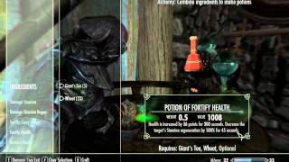 Skyrim how to level your ALCHEMY to 100 FAST Tip for 360PCPS3 [upl. by Sebastian]