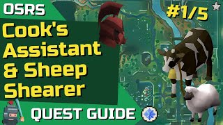 Cooks Assistant amp Sheep Shearer  F2P Quest Guide OSRS Ironman Friendly [upl. by Ayalahs]