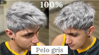 Como hacer el pelo GRIS 😱🚨🔥 paso a paso en español ✅ [upl. by Angelico]