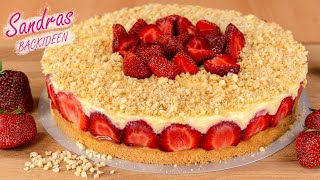 Erdbeertorte mit Puddingcreme 🍓🍓🍓  die letzte Erdbeertorte der Saison [upl. by Anirbed270]