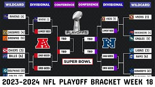 2024 NFL Playoff bracket Week 18 Scenarios [upl. by Lamrej255]