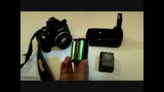 Targus D40D60 Battery Grip Review on D3000 [upl. by Arfihs]