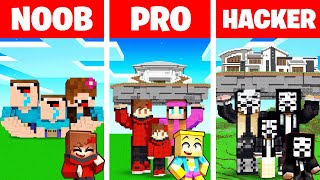 NOOB vs PRO  STATUE SECRÈTE de ma FAMILLE sur Minecraft [upl. by Novia]