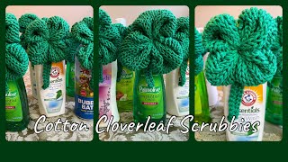 How to St Patrick’s Day Cotton Cloverleaf 🍀 Scrubby Using the Knitting Machine [upl. by Lengel648]