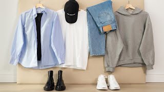 9 ITEMS 9 OUTFITS capsule wardrobe example [upl. by Rolan37]