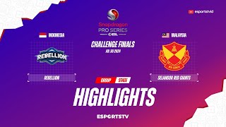 Rebellion Esports vs Selangor Red Giants HIGHLIGHTS SPS Season 5 Challenge Finals  SRG VS RBL [upl. by Erodavlas898]