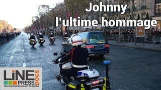 Johnny lultime hommage  Champs Elysées Paris 09 décembre 2017 PAD full qual 4K UHD CBR 100 [upl. by Somerset362]