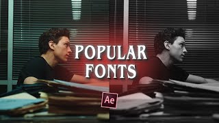 popular fonts for editing [upl. by Aromat]