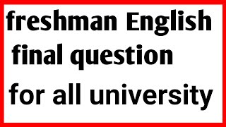 English freshman mid exam freshman mid exam englishcommunicative skill mid exam freshman mid exam [upl. by Laenahtan]