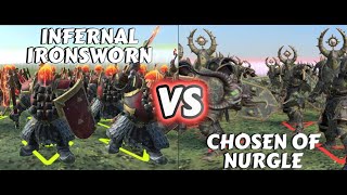 Who Will Win Infernal Ironsworn or Chosen Of Nurgle in Warhammer Total War 3 [upl. by Amuwkuhc375]