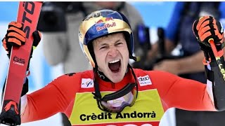 Ski Alpin Mens giant Slalom 2run Soldeu Highlights [upl. by Dita]