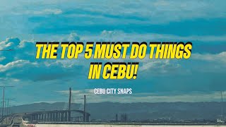 THE TOP 5 MUST DO THINGS IN CEBUA MACTAN ISLAND GETAWAY mactanisland cebu travel [upl. by Grata109]