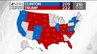 Trump Wins Florida Clinton Wins Washington  2016 Election Results [upl. by Imeaj]